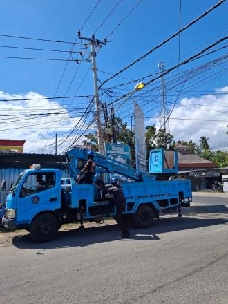Perbaikan Lampu Jalan Di Celukanbawang oleh Dishub Buleleng